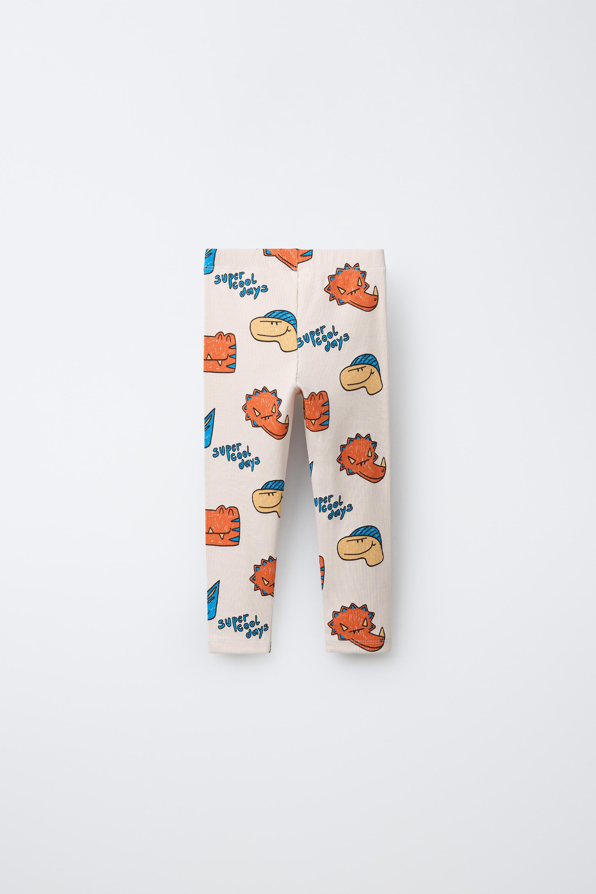 RIBBED ANIMAL PRINT LEGGINGS